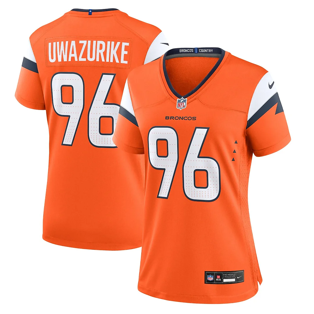 Zennovawear Eyioma Uwazurike Denver Broncos Women's Team Game Jersey - Orange