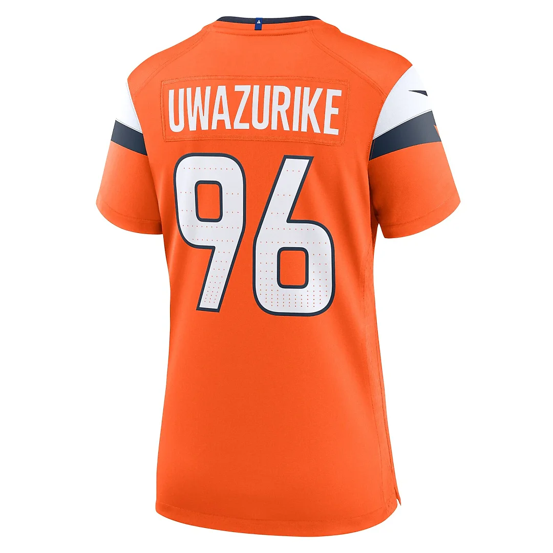 Zennovawear Eyioma Uwazurike Denver Broncos Women's Team Game Jersey - Orange