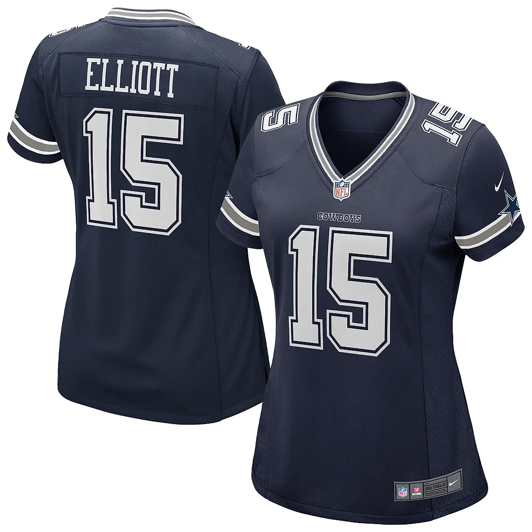 Zennovawear Ezekiel Elliott Dallas Cowboys Women's Game Jersey - Navy