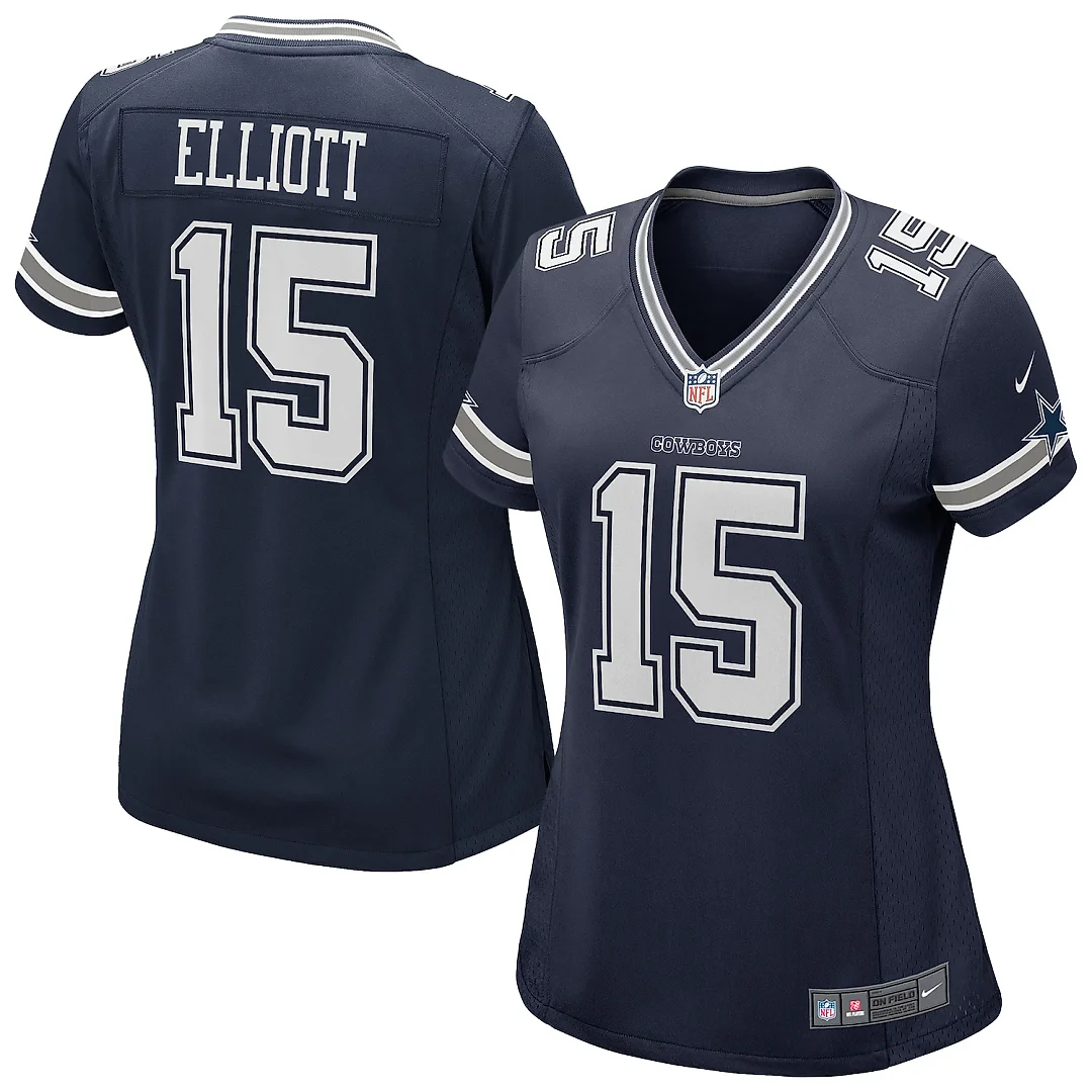 Zennovawear Ezekiel Elliott Dallas Cowboys Women's Game Jersey - Navy