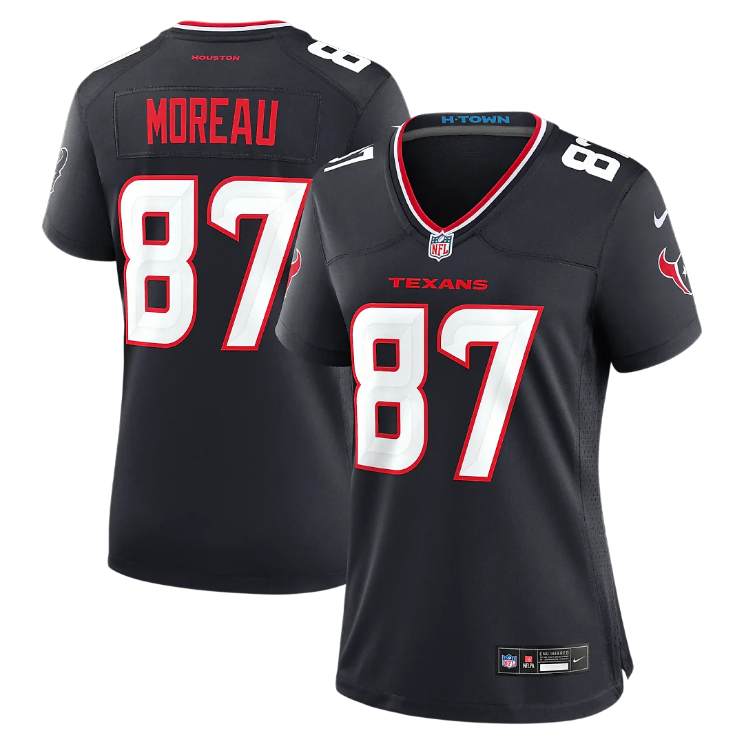 Zennovawear Foster Moreau Houston Texans Women's Team Game Jersey - Navy