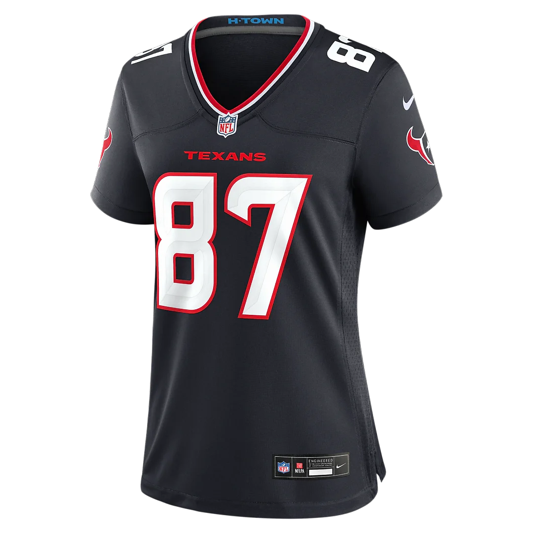 Zennovawear Foster Moreau Houston Texans Women's Team Game Jersey - Navy