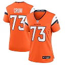 Zennovawear Frank Crum Denver Broncos Women's Team Game Jersey - Orange
