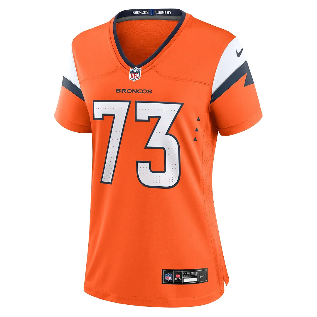 Zennovawear Frank Crum Denver Broncos Women's Team Game Jersey - Orange