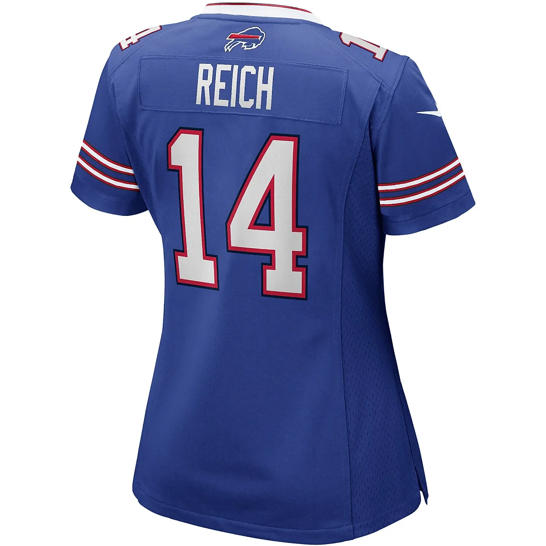 Zennovawear Frank Reich Buffalo Bills Women's Game Retired Player Jersey - Royal