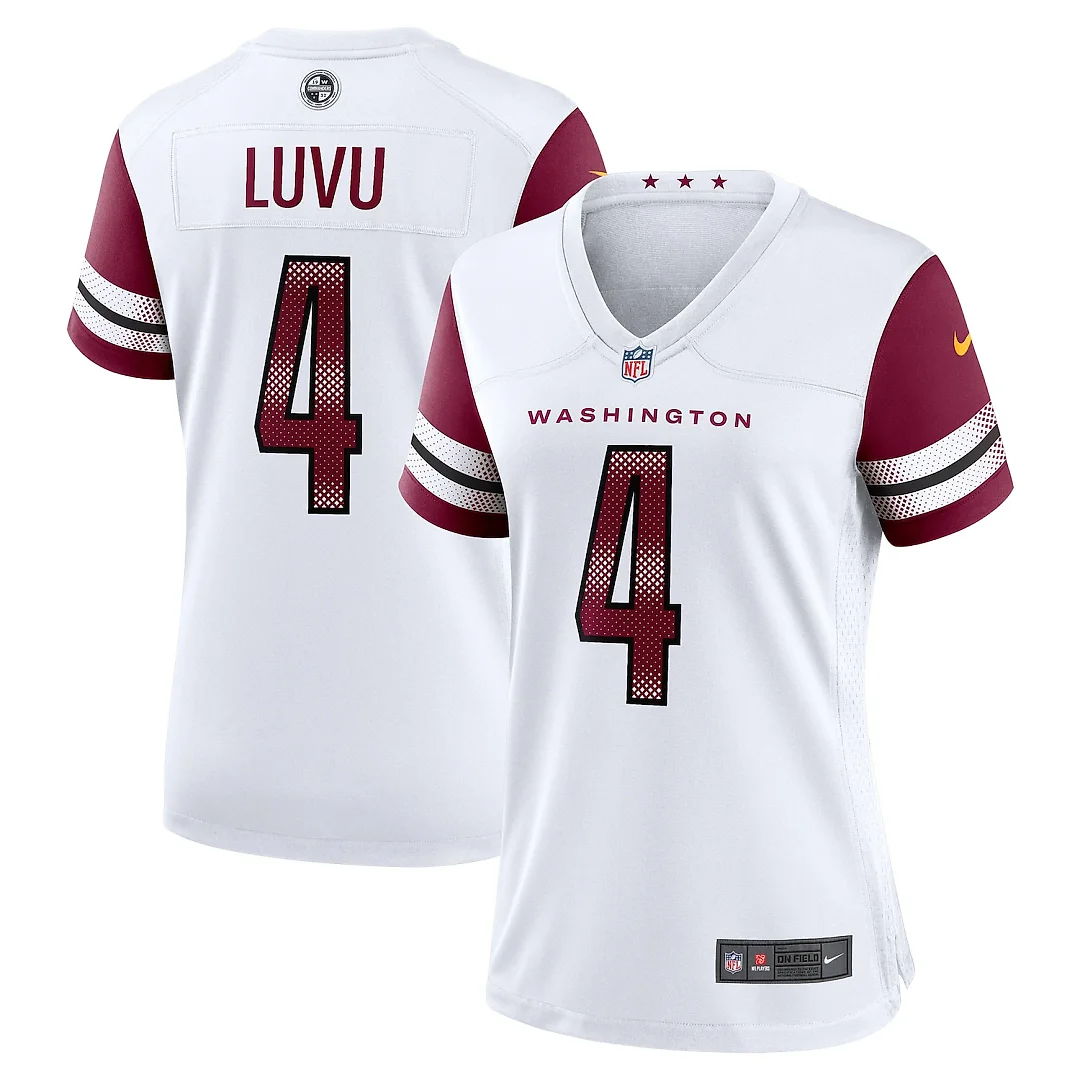 Zennovawear Frankie Luvu Washington Commanders Women's Game Jersey - White