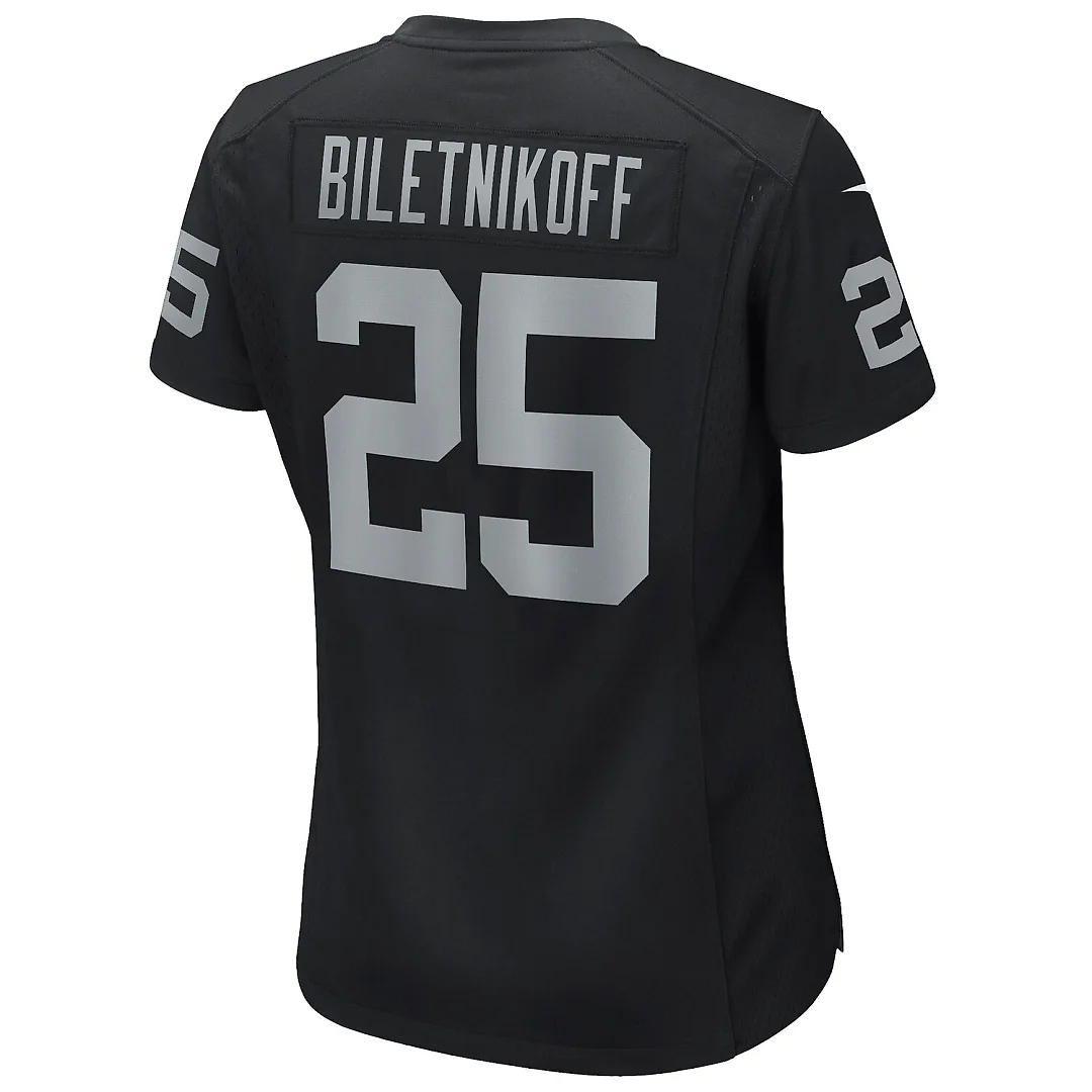 Zennovawear Fred Biletnikoff Las Vegas Raiders Women's Game Retired Player Jersey - Black
