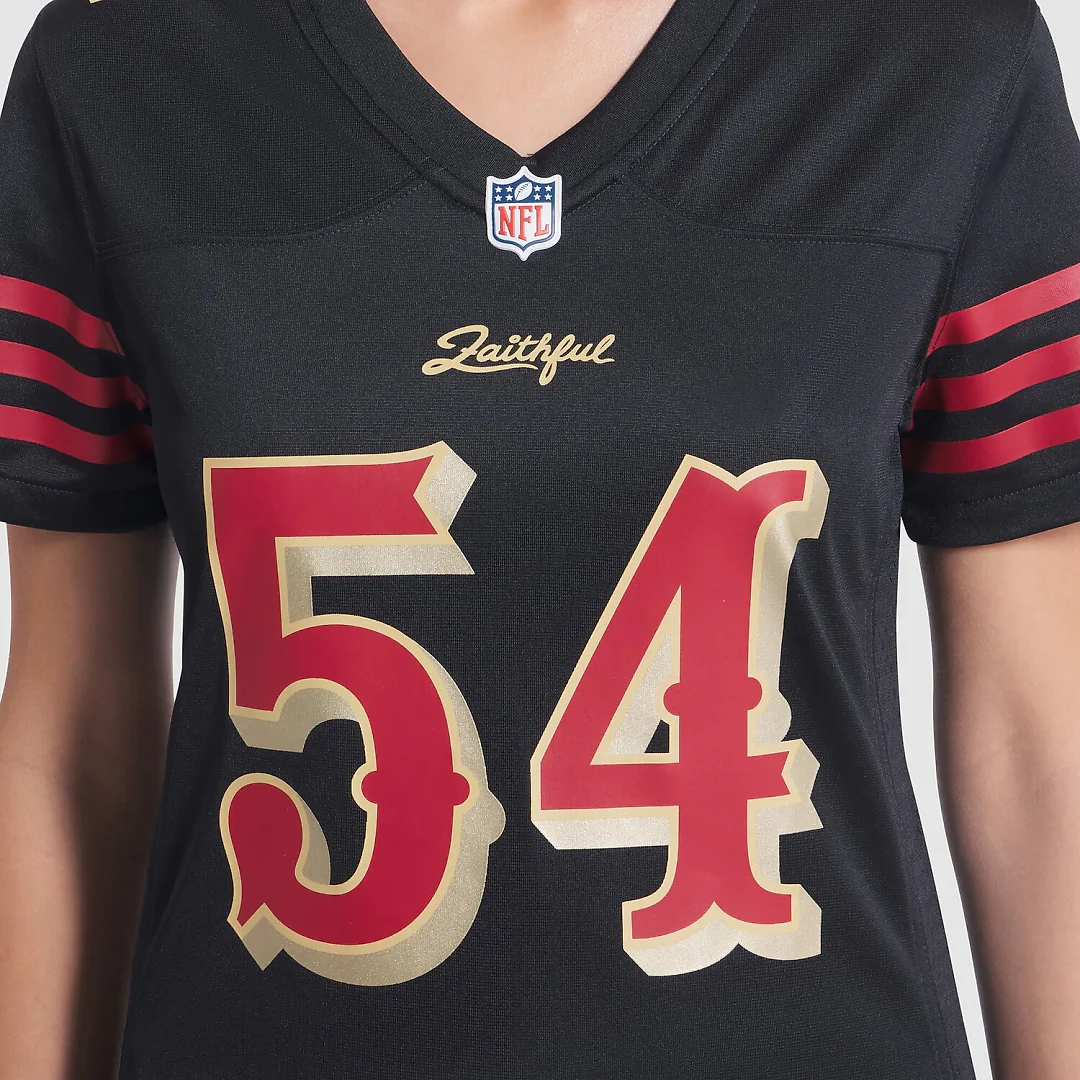 Zennovawear Fred Warner San Francisco 49ers Women's 2025 Rivalries Collection Game Jersey - Black