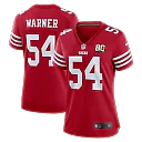 Zennovawear Fred Warner San Francisco 49ers Women's 80th Anniversary Game Jersey - Scarlet