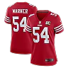 Zennovawear Fred Warner San Francisco 49ers Women's 80th Anniversary Game Jersey - Scarlet