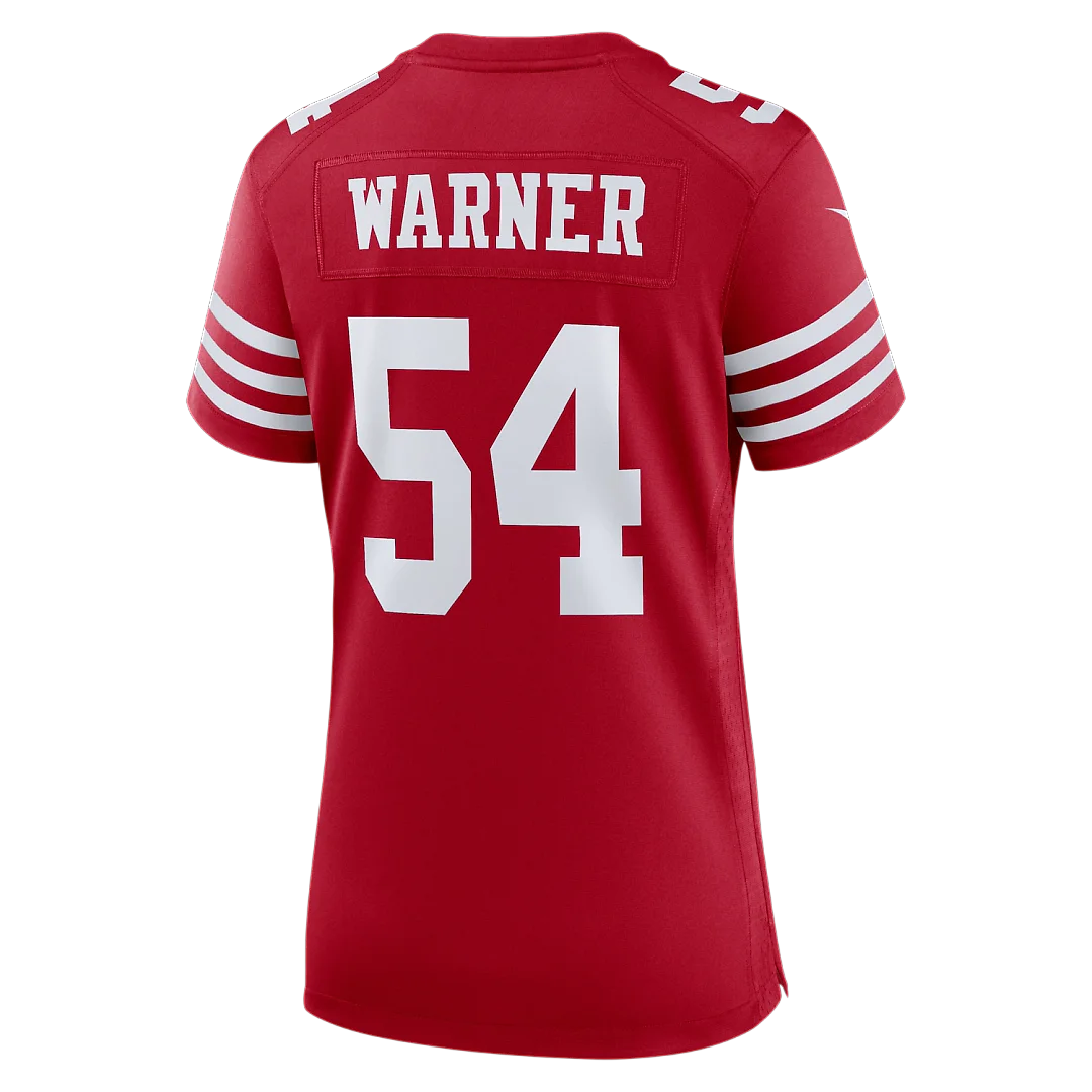 Zennovawear Fred Warner San Francisco 49ers Women's 80th Anniversary Game Jersey - Scarlet