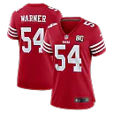 Zennovawear Fred Warner San Francisco 49ers Women's 80th Anniversary Game Jersey - Scarlet