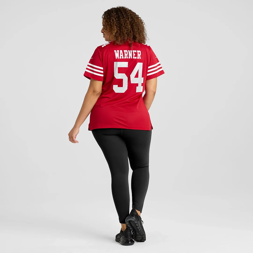 Zennovawear Fred Warner San Francisco 49ers Women's 80th Anniversary Game Jersey - Scarlet