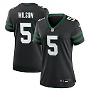 Zennovawear Garrett Wilson New York Jets Women's Alternate Game Jersey - Legacy Black