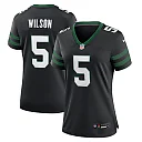 Zennovawear Garrett Wilson New York Jets Women's Alternate Game Jersey - Legacy Black