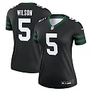 Zennovawear Garrett Wilson New York Jets Women's Alternate Legend Player Performance Top - Legacy Black