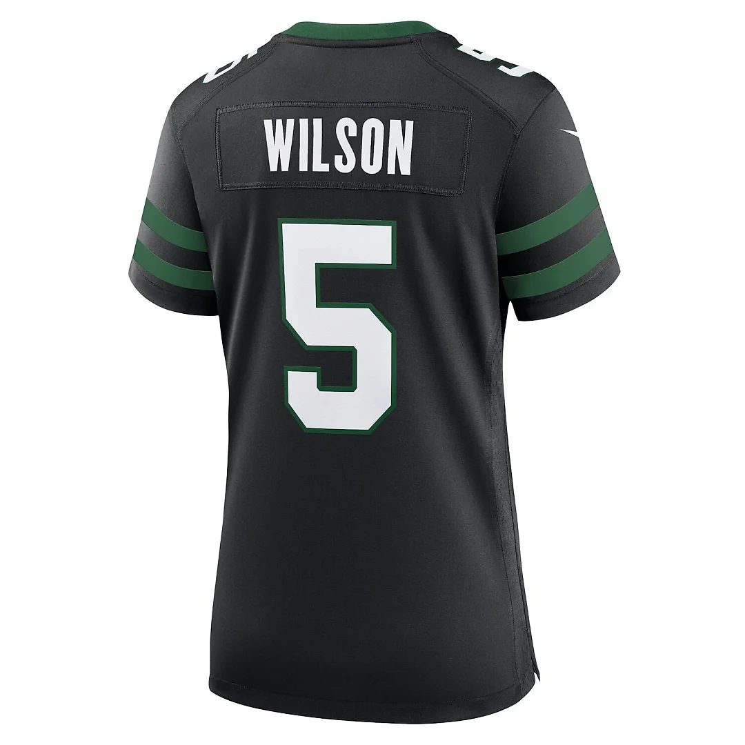 Zennovawear Garrett Wilson New York Jets Women's Alternate Game Jersey - Legacy Black
