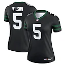 Zennovawear Garrett Wilson New York Jets Women's Alternate Legend Player Performance Top - Legacy Black