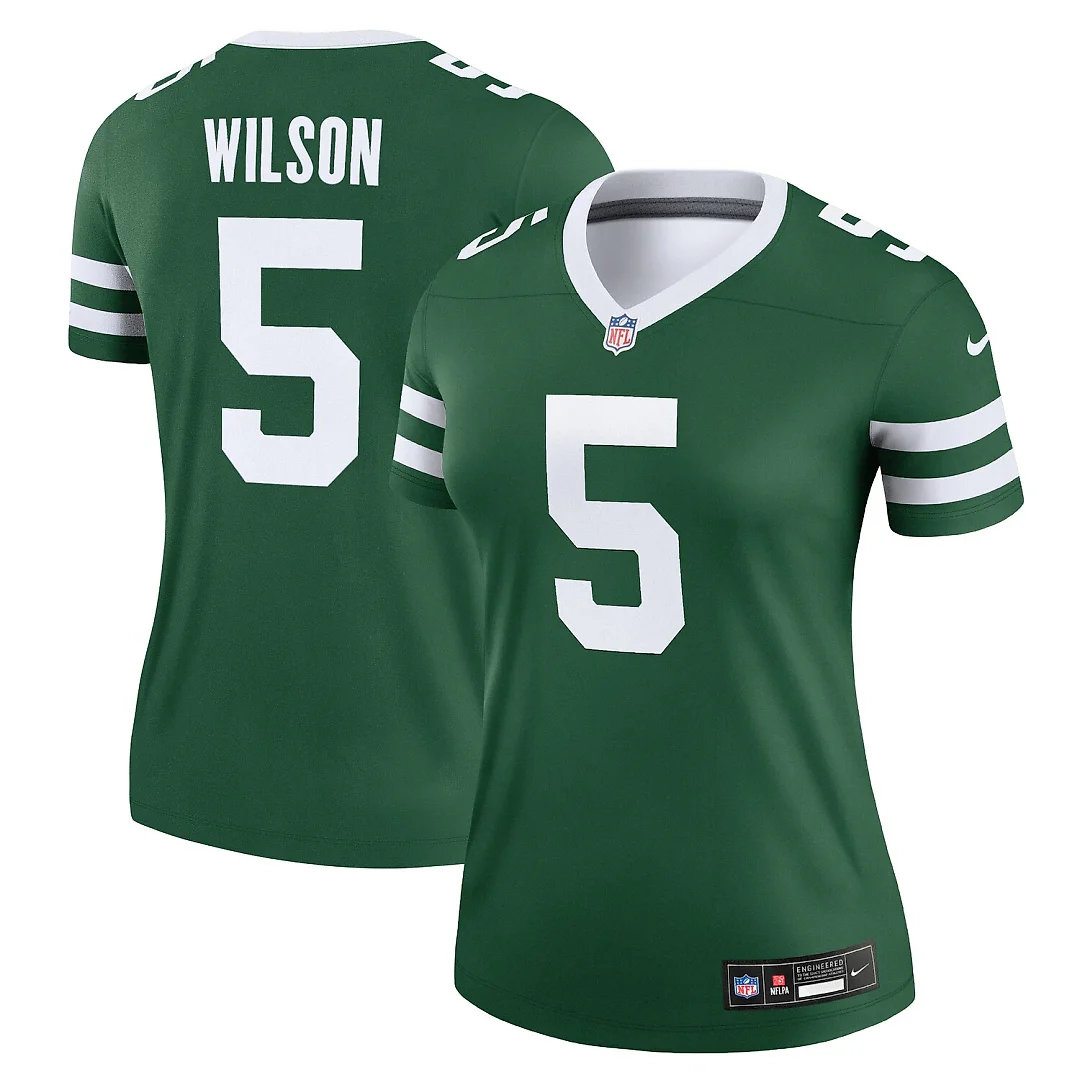 Zennovawear Garrett Wilson New York Jets Women's Legend Player Performance Top - Legacy Green