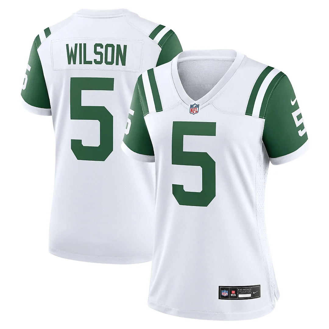 Zennovawear Garrett Wilson New York Jets Women's Classic Alternate Game Jersey - White