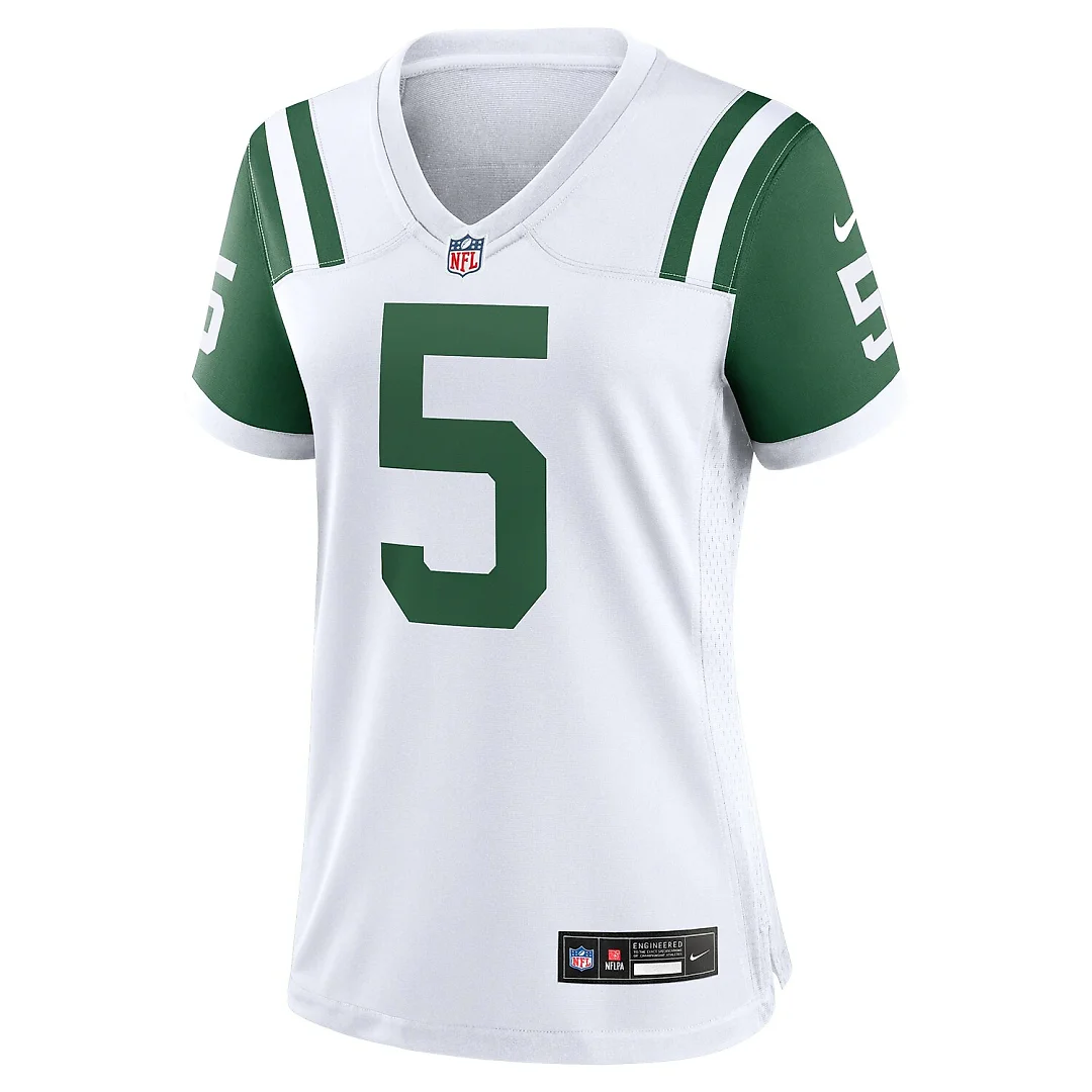 Zennovawear Garrett Wilson New York Jets Women's Classic Alternate Game Jersey - White