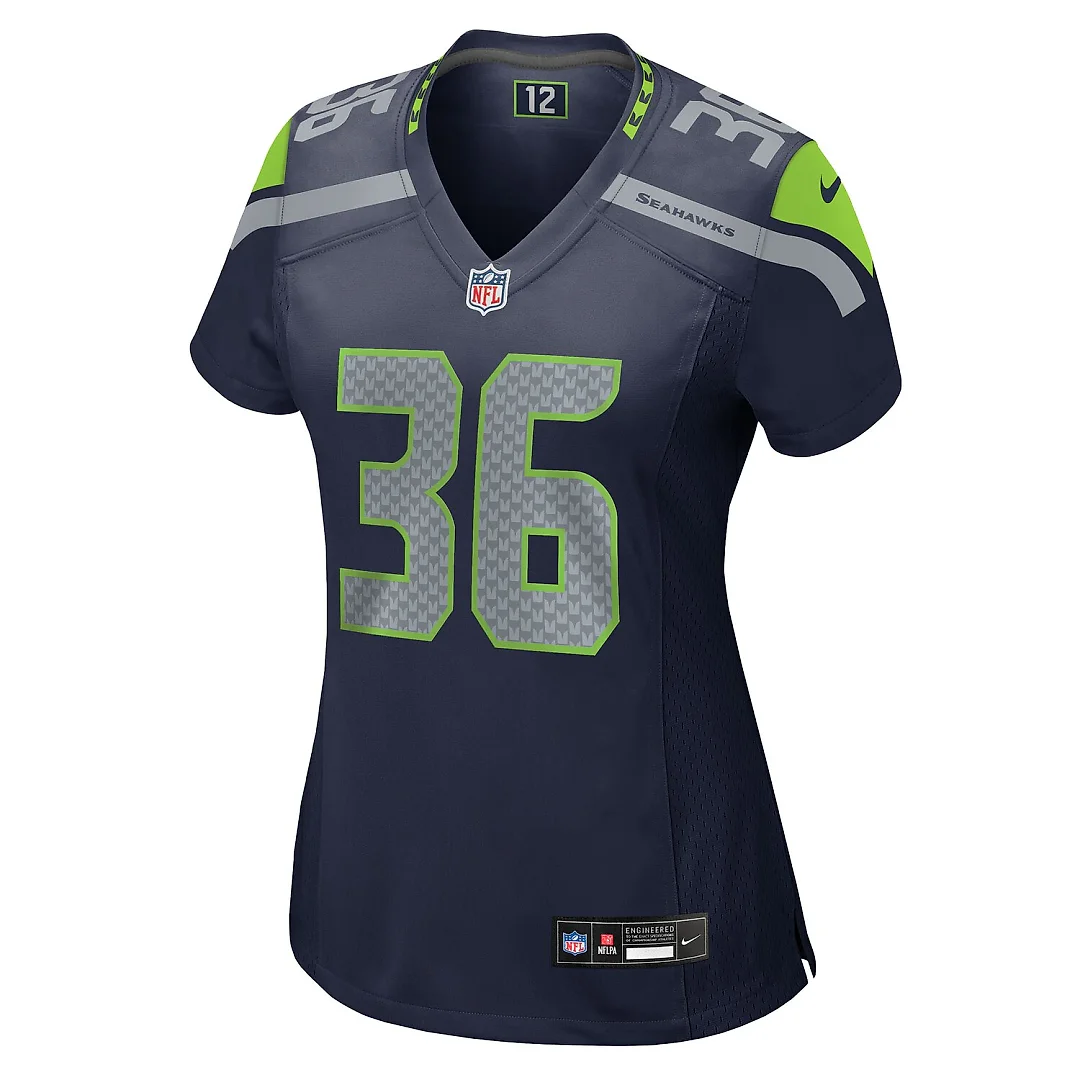Zennovawear George Holani Seattle Seahawks Women's Team Game Jersey - College Navy