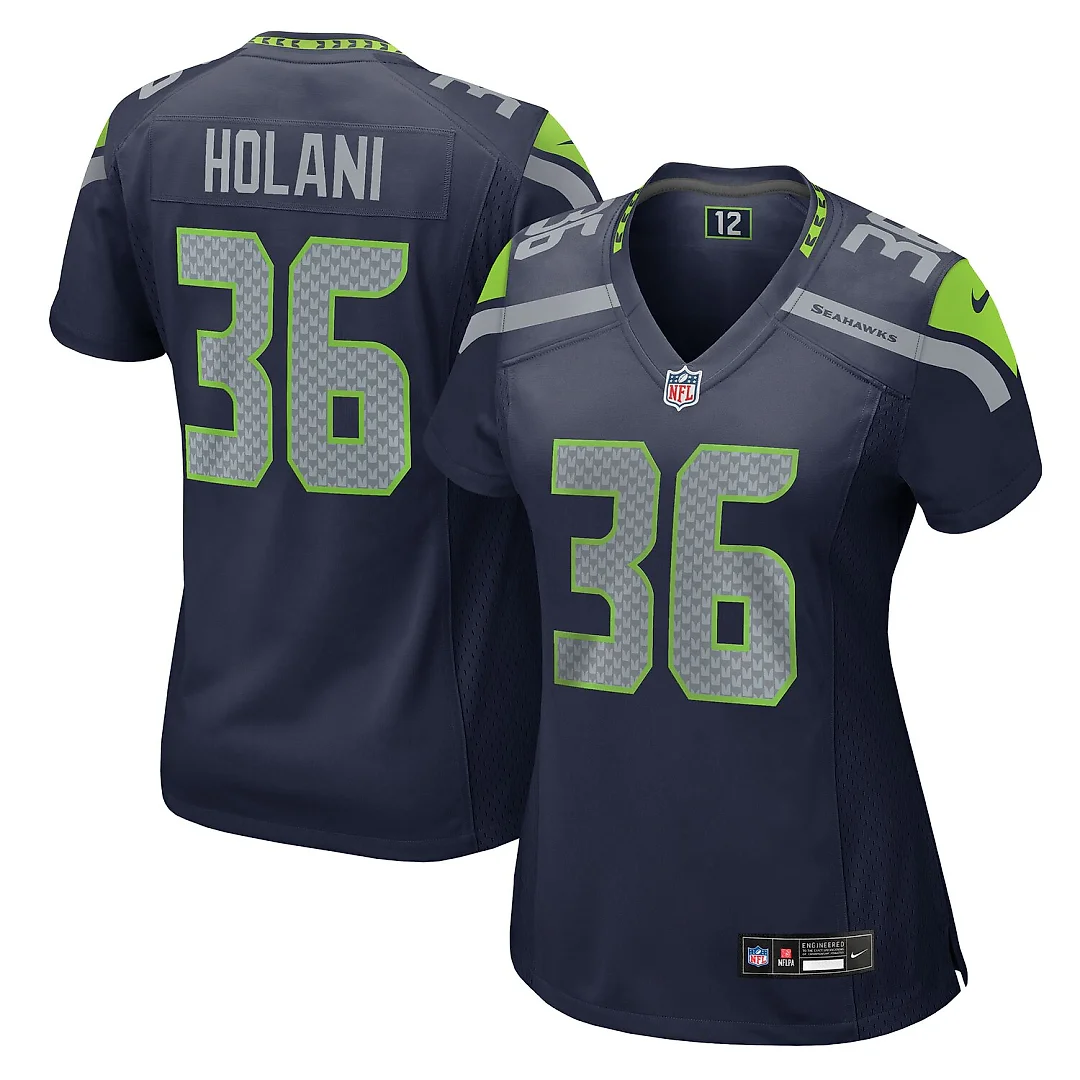 Zennovawear George Holani Seattle Seahawks Women's Team Game Jersey - College Navy