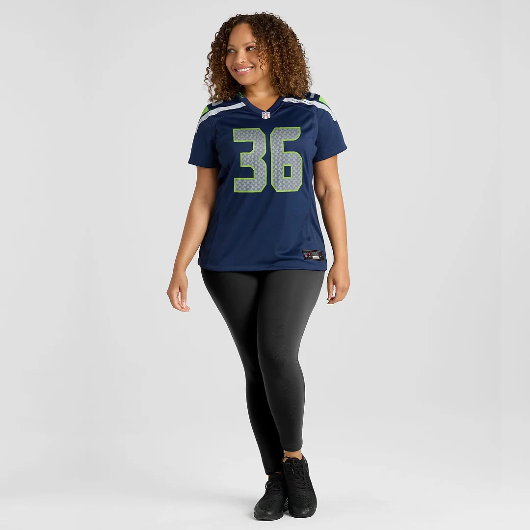 Zennovawear George Holani Seattle Seahawks Women's Team Game Jersey - College Navy