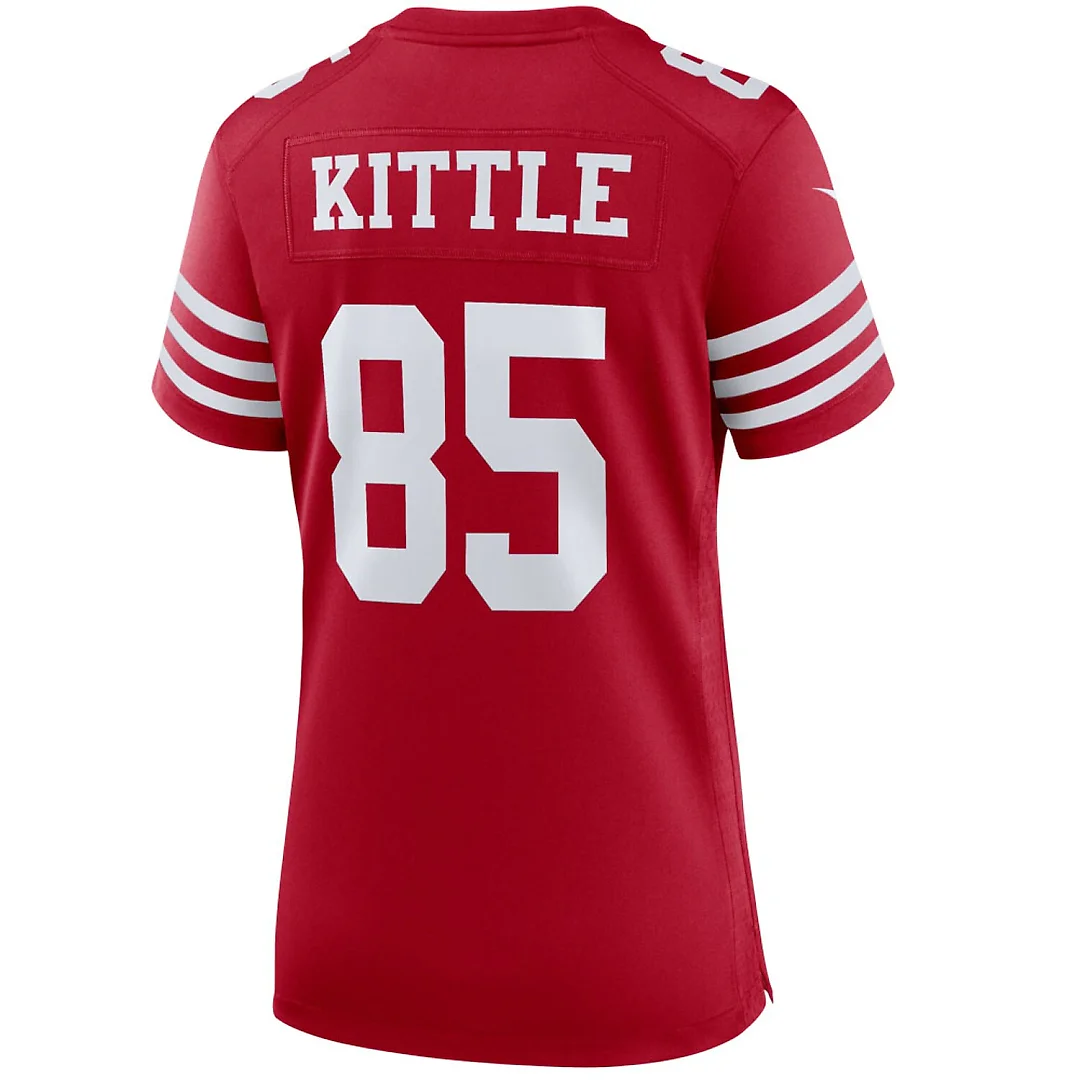 Zennovawear George Kittle San Francisco 49ers Women's Player Jersey - Scarlet