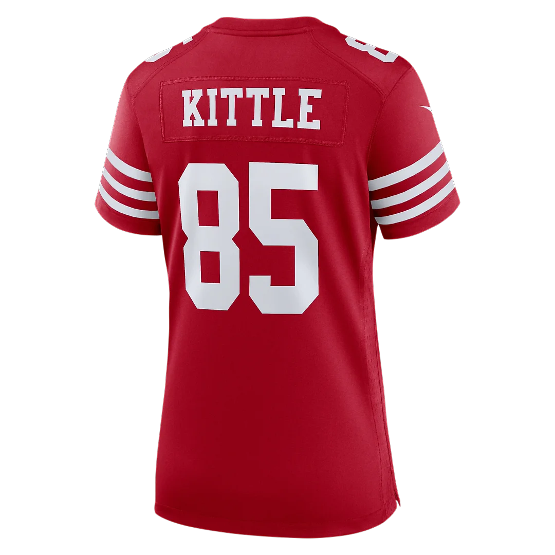 Zennovawear George Kittle San Francisco 49ers Women's 80th Anniversary Game Jersey - Scarlet