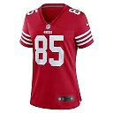Zennovawear George Kittle San Francisco 49ers Women's Team Game Player Jersey - Scarlet