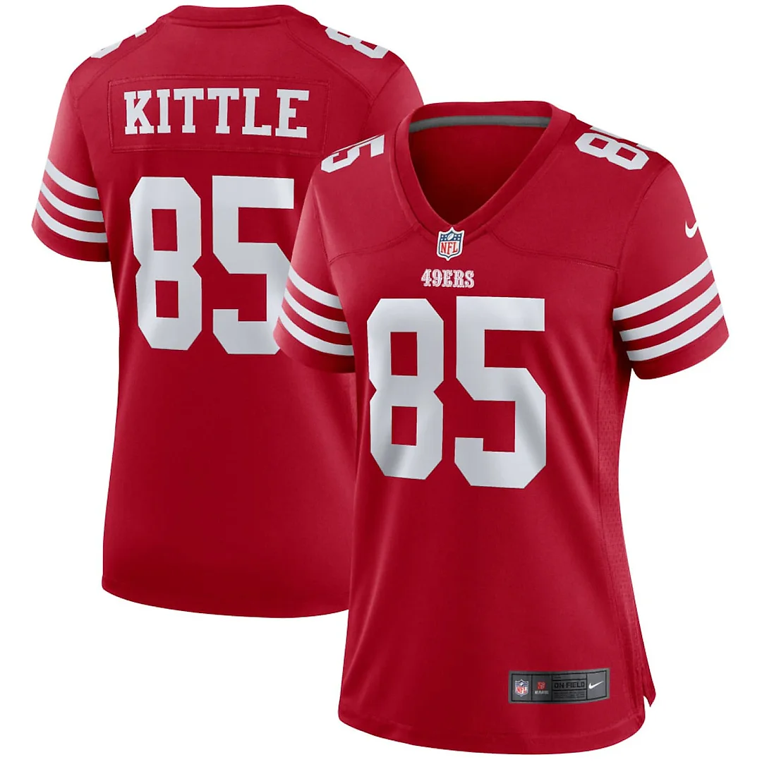 Zennovawear George Kittle San Francisco 49ers Women's Player Jersey - Scarlet