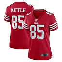 Zennovawear George Kittle San Francisco 49ers Women's Team Game Player Jersey - Scarlet