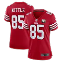 Zennovawear George Kittle San Francisco 49ers Women's 80th Anniversary Game Jersey - Scarlet
