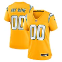 Zennovawear Los Angeles Chargers Women's Alternate Charger Power Game Custom Jersey - Gold