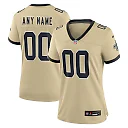 Zennovawear New Orleans Saints Women's Gameday Golds Alternate Custom Game Jersey - Gold