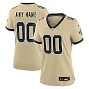 Zennovawear New Orleans Saints Women's Gameday Golds Alternate Custom Game Jersey - Gold