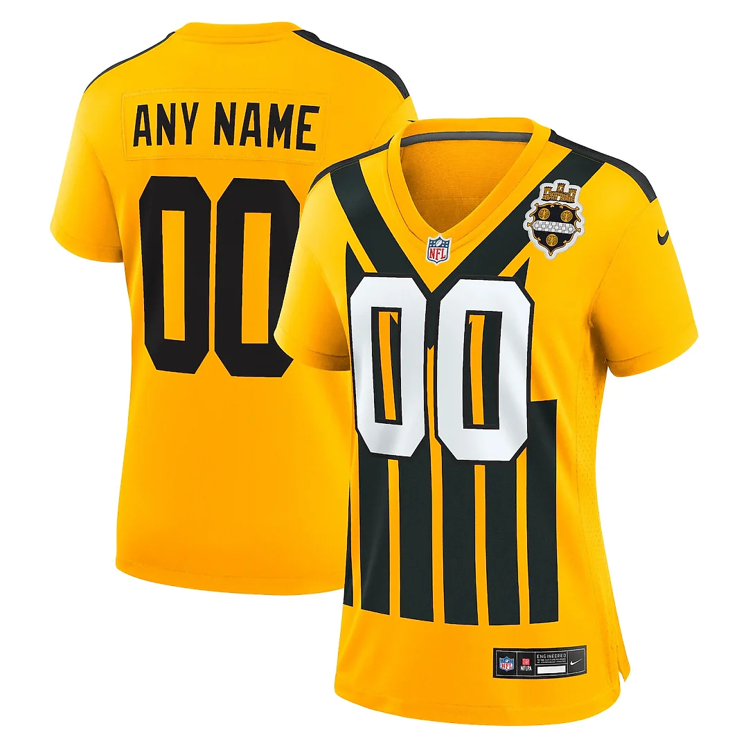 Zennovawear Pittsburgh Steelers Women's Alternate 1933 Throwback Game Custom Jersey - Gold