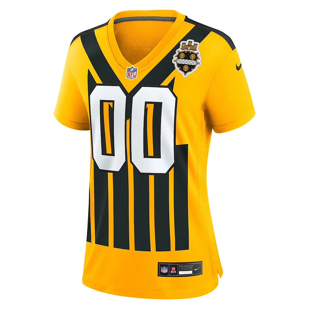 Zennovawear Pittsburgh Steelers Women's Alternate 1933 Throwback Game Custom Jersey - Gold