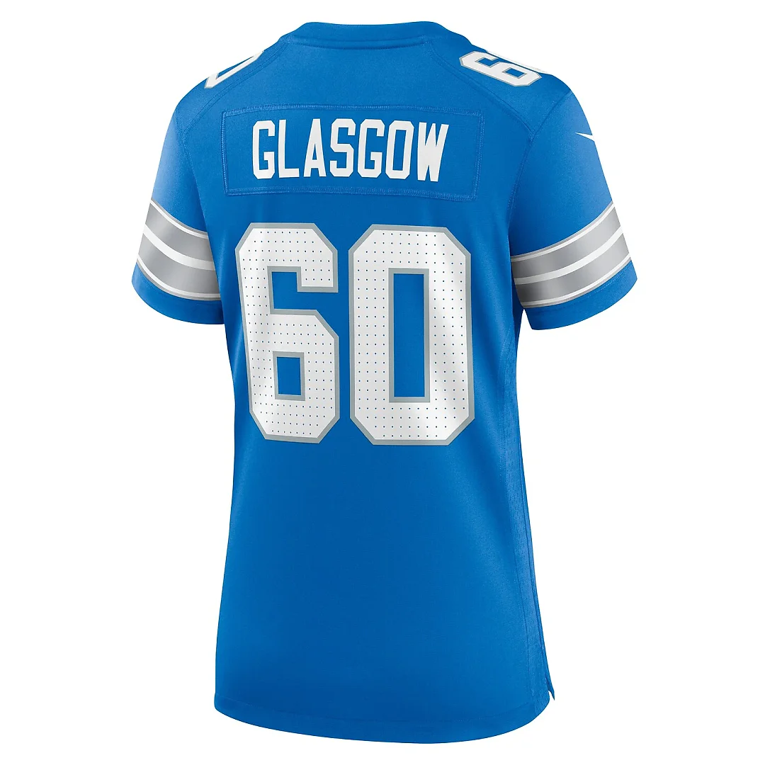 Zennovawear Graham Glasgow Detroit Lions Women's Team Game Jersey - Blue