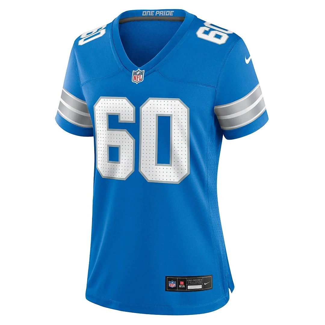 Zennovawear Graham Glasgow Detroit Lions Women's Team Game Jersey - Blue