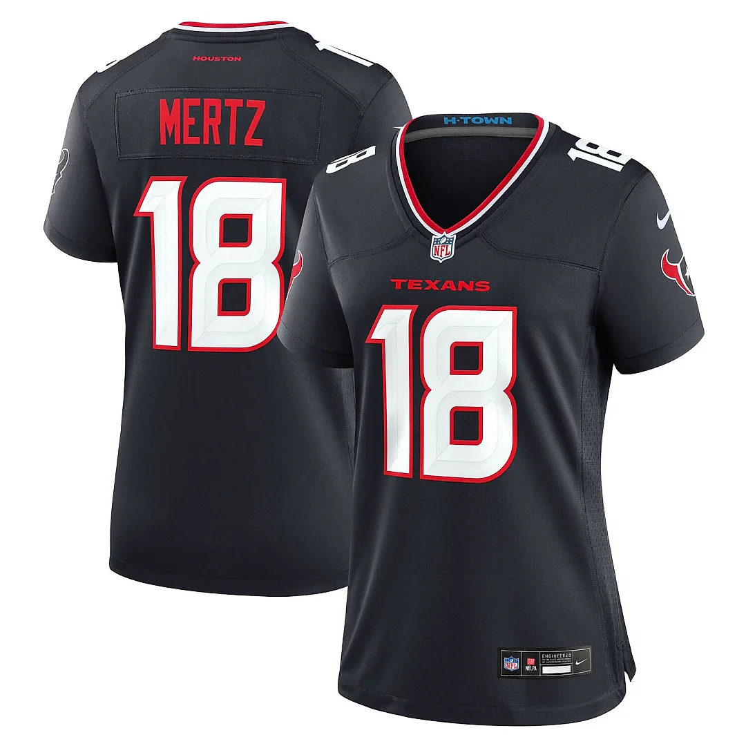 Zennovawear Graham Mertz Houston Texans Women's Team Game Jersey - Navy