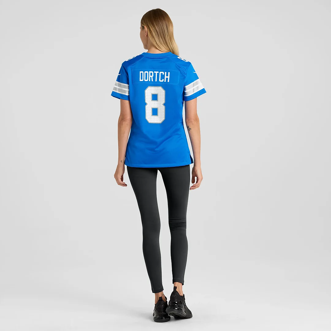 Zennovawear Greg Dortch Detroit Lions Women's Team Game Jersey - Blue