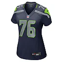 Zennovawear Grey Zabel Seattle Seahawks Women's Team Game Jersey - College Navy