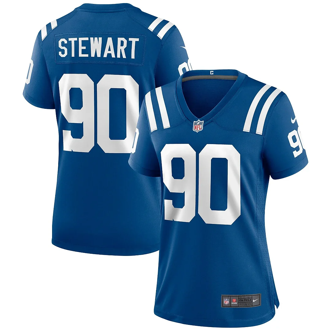 Zennovawear Grover Stewart Indianapolis Colts Women's Game Jersey - Royal