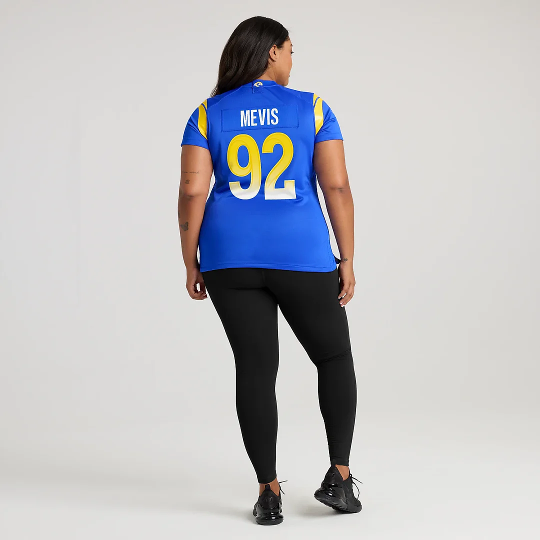 Zennovawear Harrison Mevis Los Angeles Rams Women's Team Game Jersey - Royal