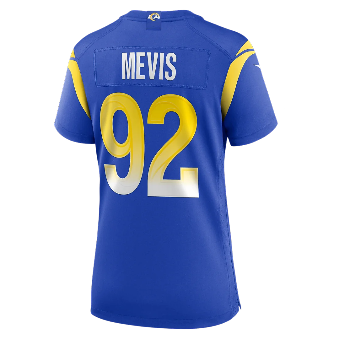 Zennovawear Harrison Mevis Los Angeles Rams Women's Team Game Jersey - Royal