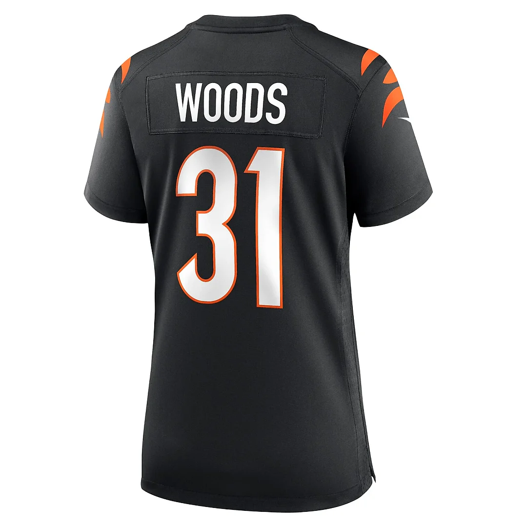 Zennovawear Ickey Woods Cincinnati Bengals Women's Retired Player Game Jersey - Black