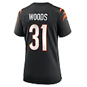 Zennovawear Ickey Woods Cincinnati Bengals Women's Retired Player Game Jersey - Black