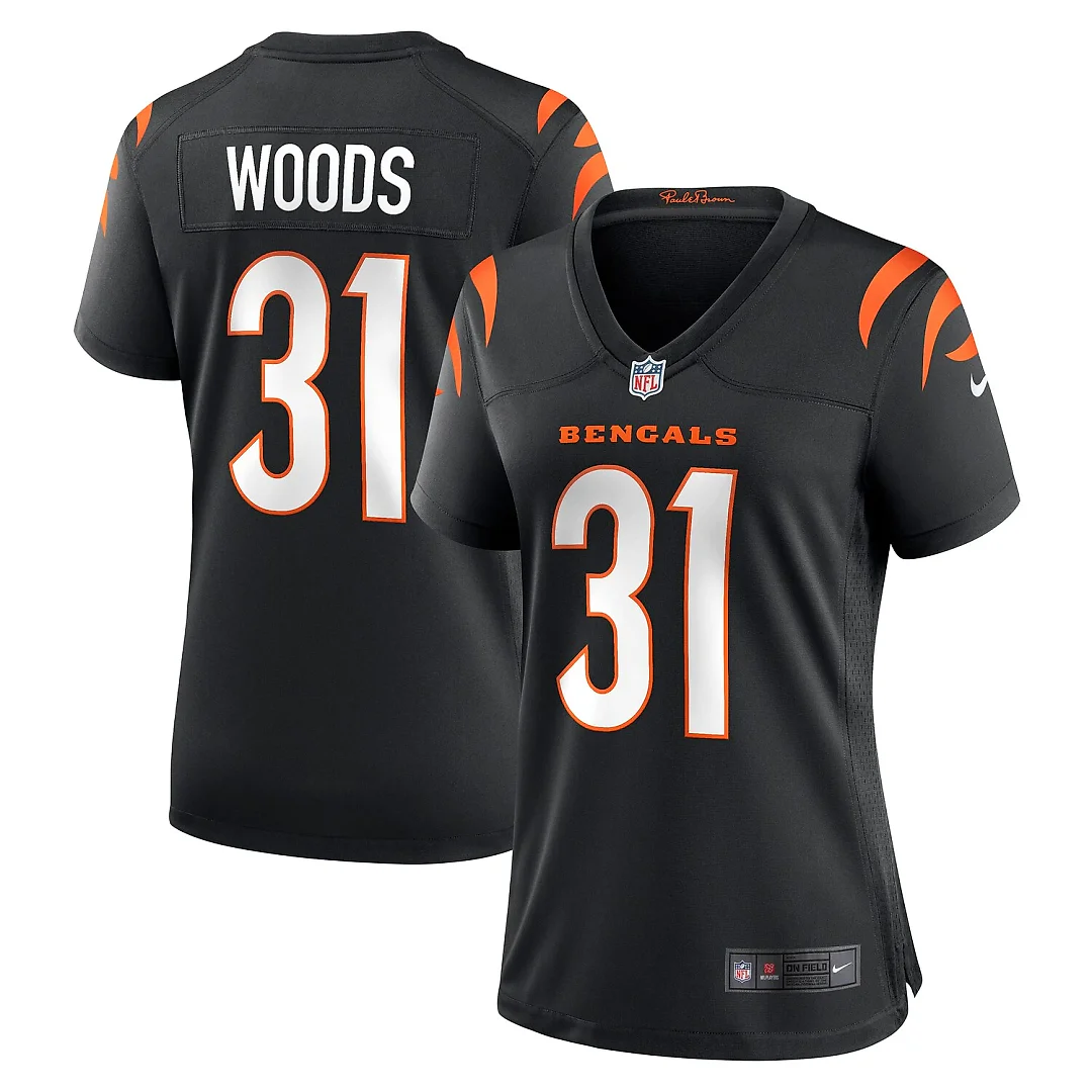 Zennovawear Ickey Woods Cincinnati Bengals Women's Retired Player Game Jersey - Black